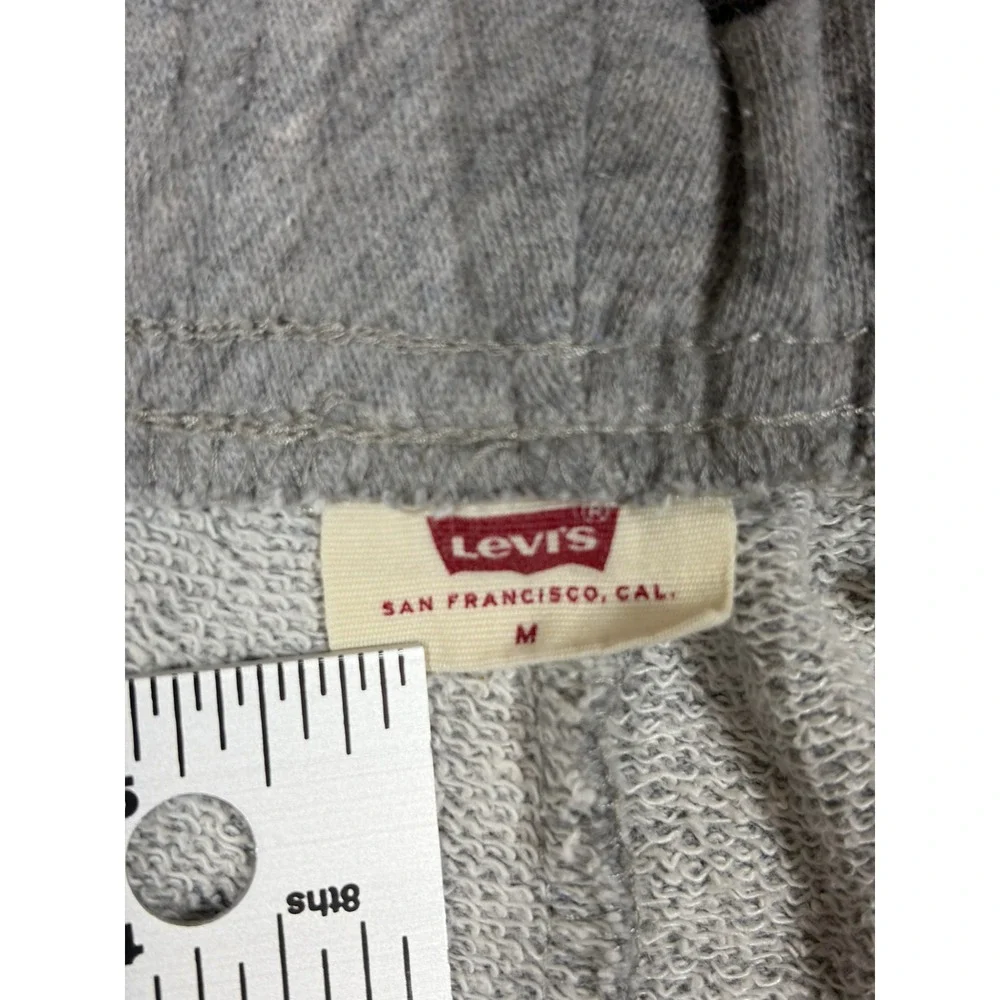 Levi's Sweatpants Mens Medium Gray Logo Drawstring Cuffed Joggers